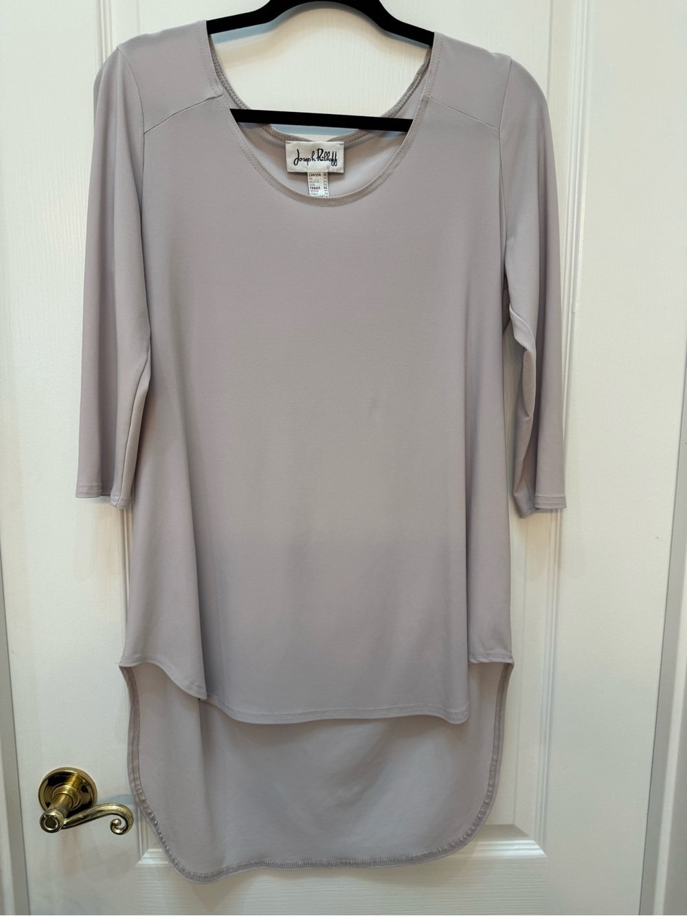Joseph Ribkoff Soft Taupe High-Low Dress